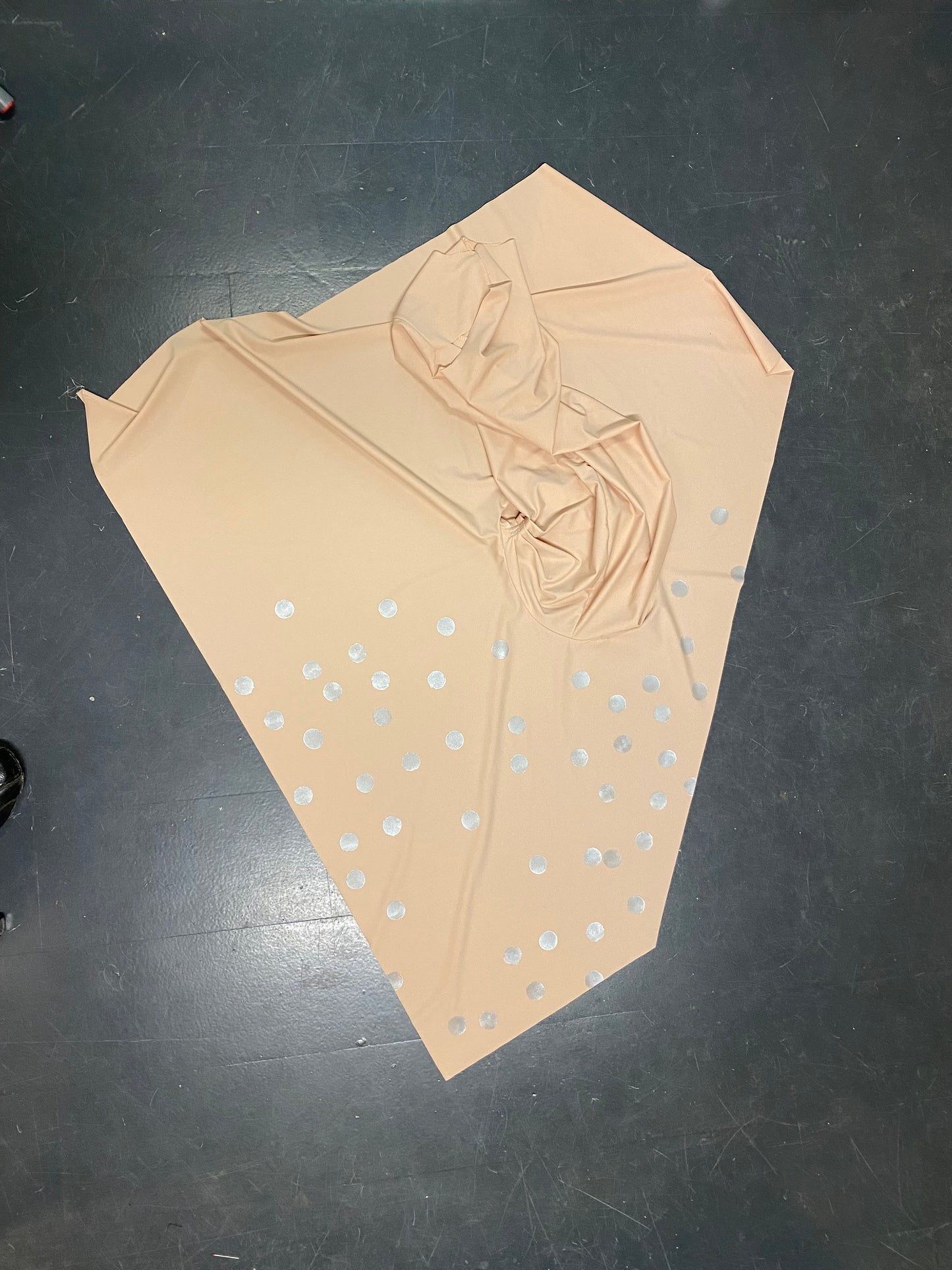 Silver Dotted Lycra Dress
