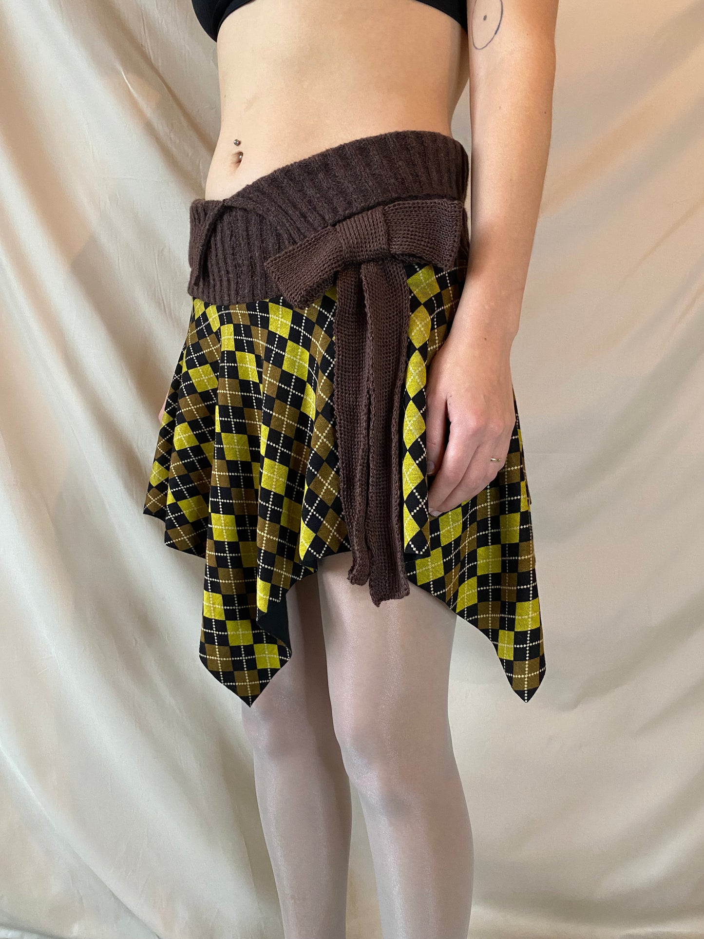 Argyle Knit Skirt
