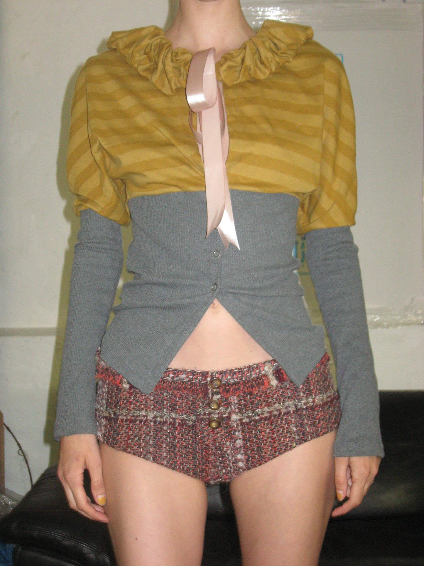 Tweed mini-shorts