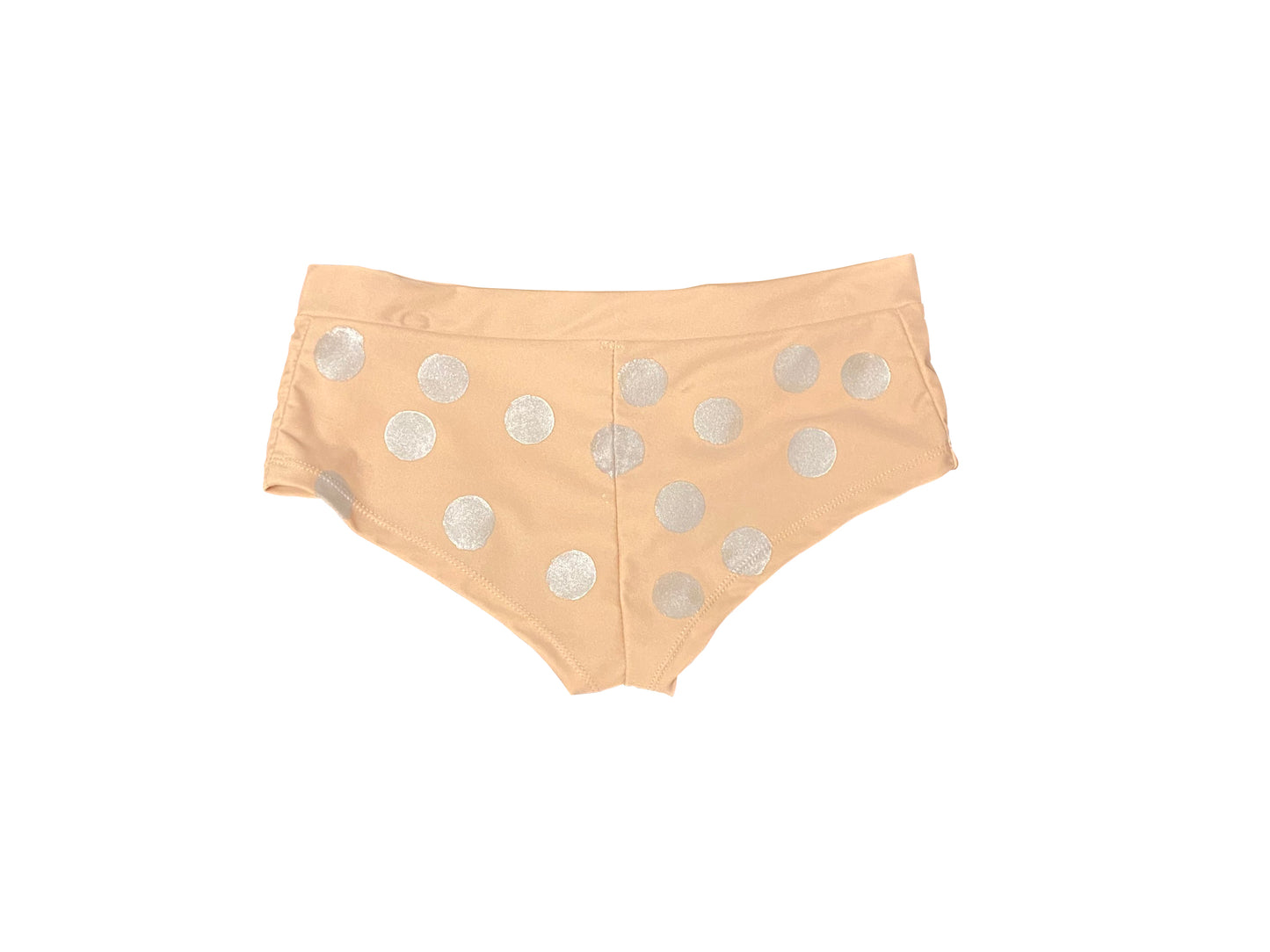 Silver Dotted Lycra Shorts